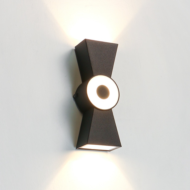 Black Up Down Exterior Wall Lamp