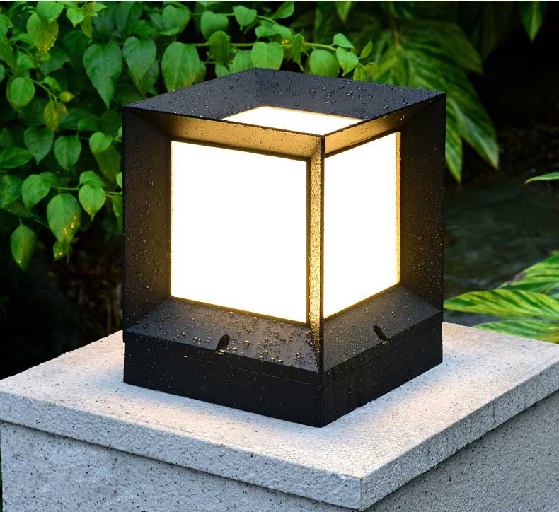 Garden Landscape Pahtway Led Bulb Outdoor Bollard Lights Black