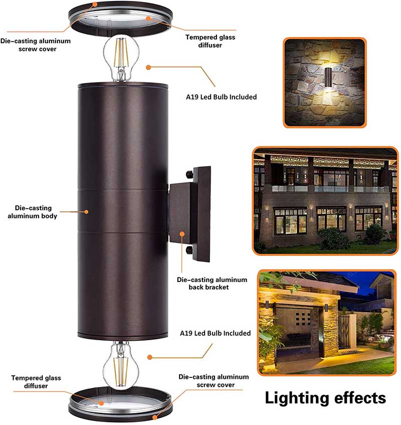 Ip65 Up And Down Lights Fixture