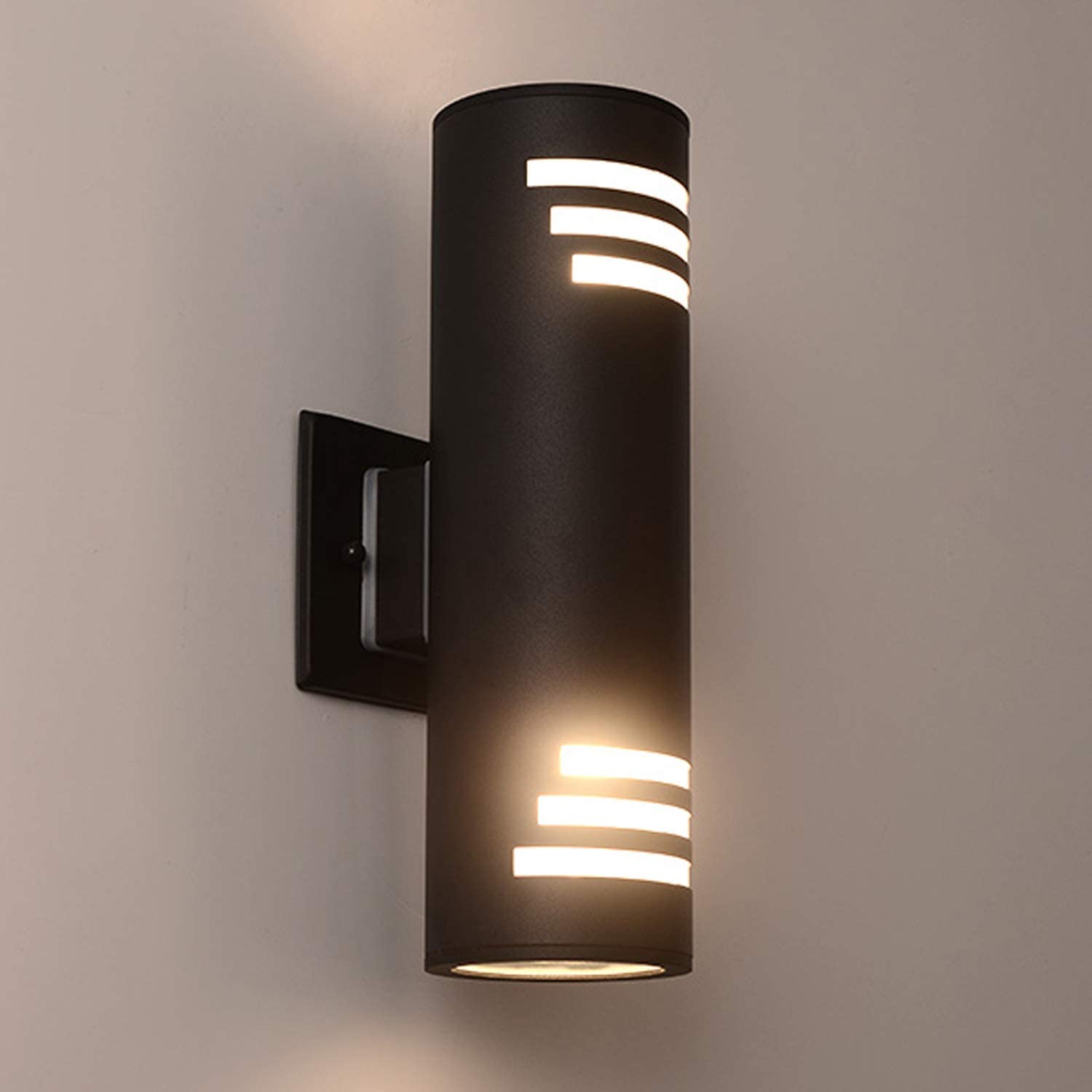 Cylinder Black Exterior Sconce Lights Fixture