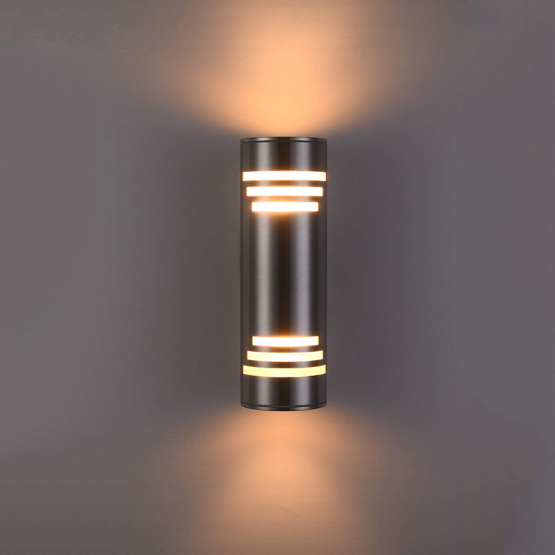 Stainless Steel Cylinder Up Down Wall Sconce Outdoor