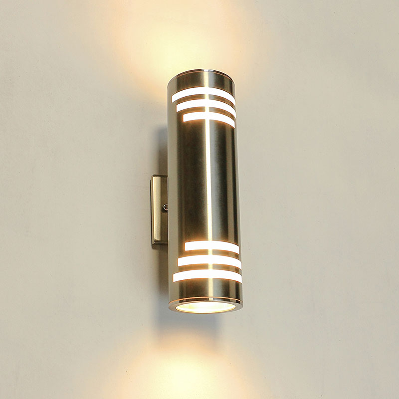 Stainless Steel Cylinder Up Down Wall Sconce Outdoor