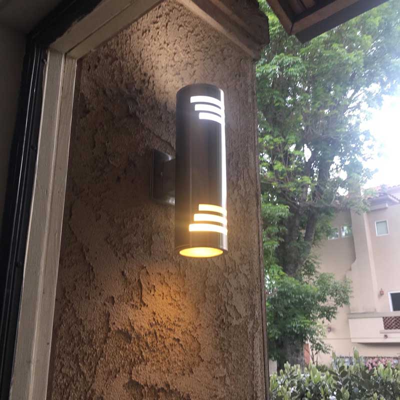 Stainless Steel Cylinder Up Down Wall Sconce Outdoor