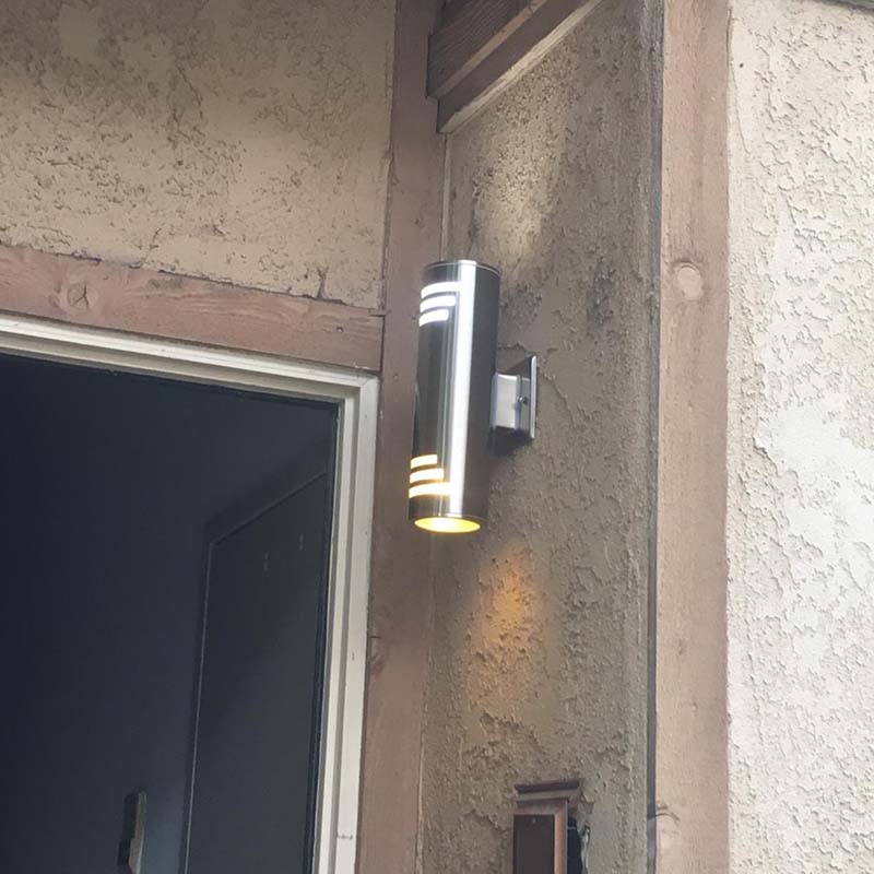 Stainless Steel Outdoor Wall Sconce With Photocell