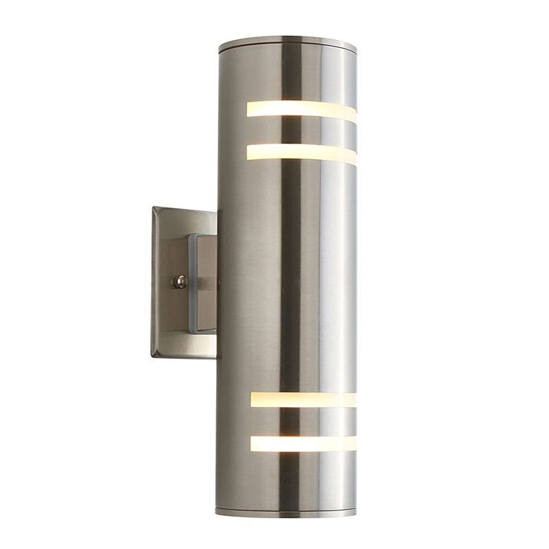 Stainless Steel Porch Lights Up Down Cylinder Outdoor Sconce