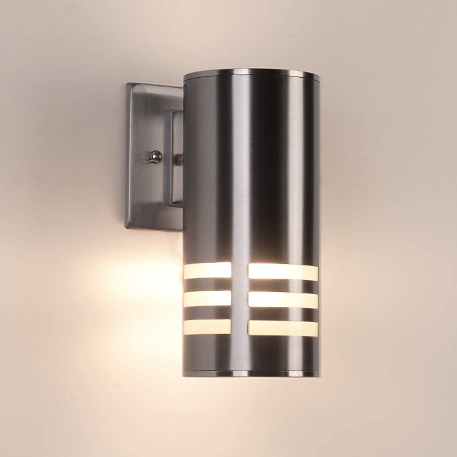 Stainless Steel Cylinder Wall Lamp Front Door Wall Sconces