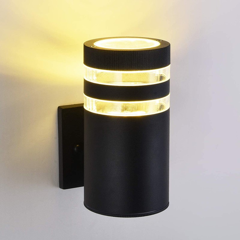 Led Wall Sconce Cylinder Exterior Wall Uplighting 