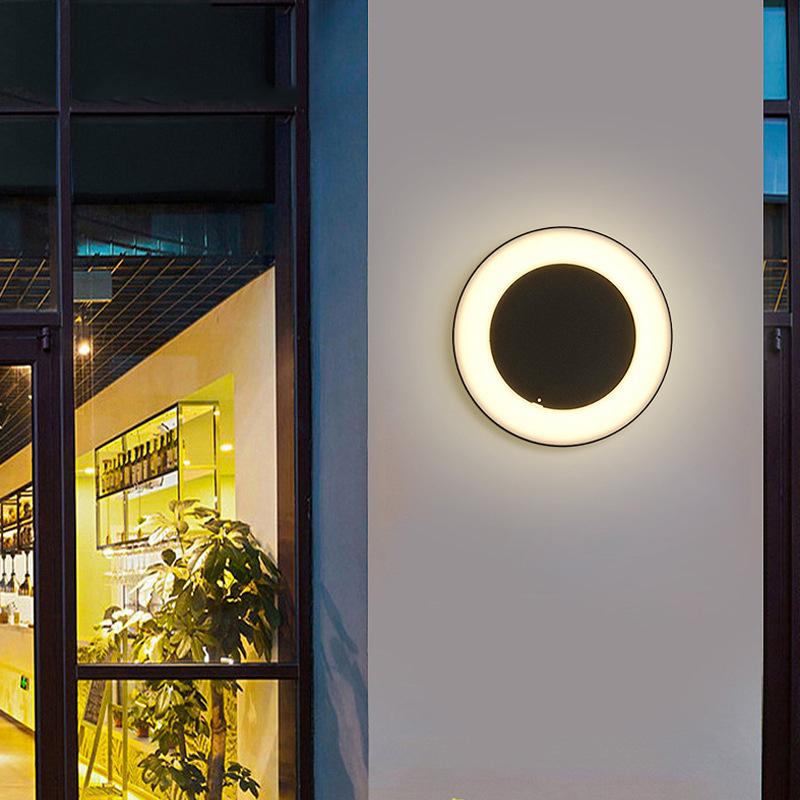 Modern Outdoor Round Led Exterior Wall Sconce Light Fixtures