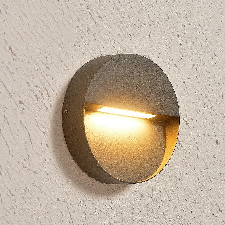 Round Shape Porch Lights Led Contemporary Outdoor Wall Sconces