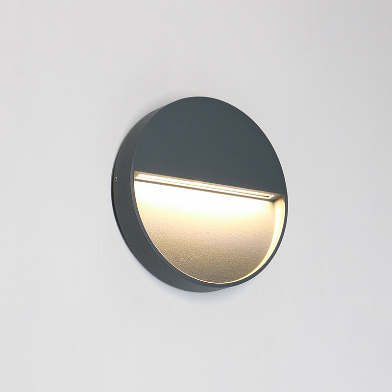 Wall Mounted Light Fixture Led Round Outdoor Wall Sconce 