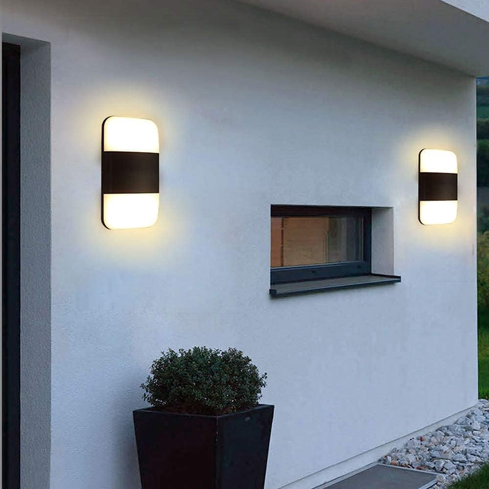 Black Aluminum Led Outdoor Wall Lights