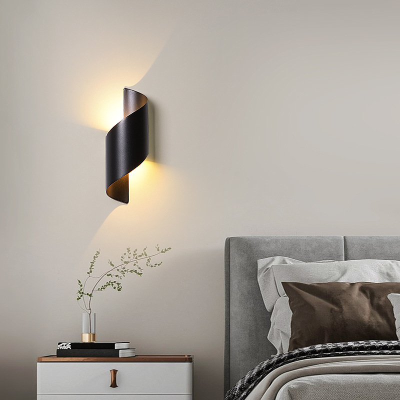 Modern Outdoor Led Up Down outside Lights Black