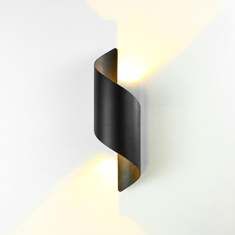 Modern Outdoor Led Up Down outside Lights Black