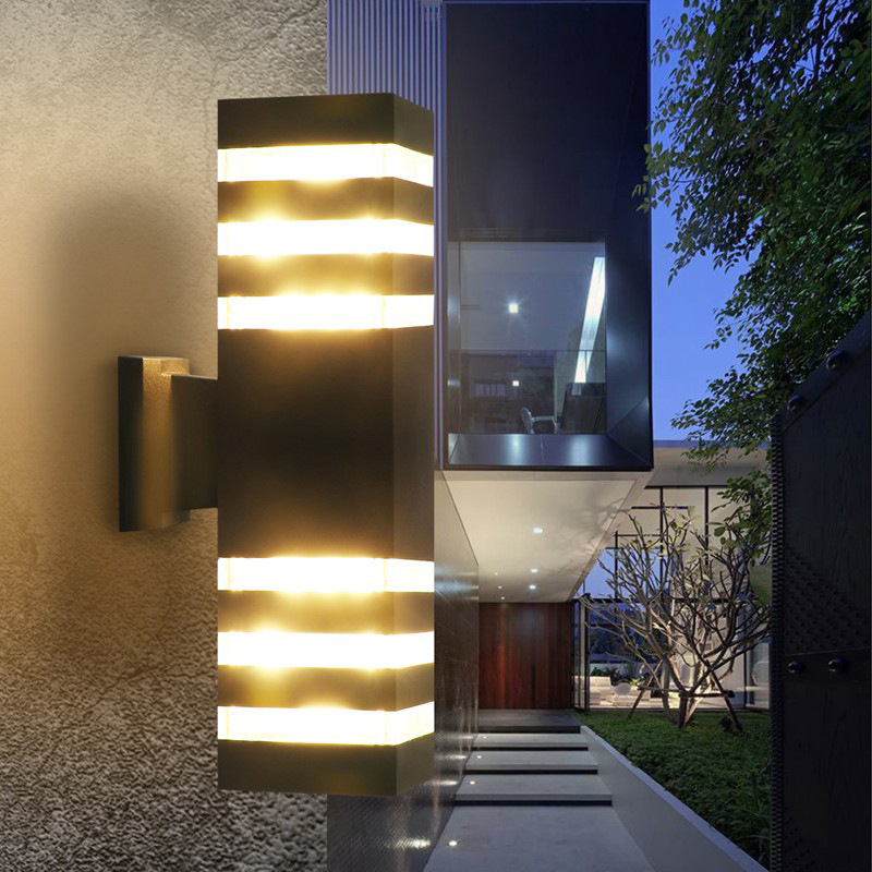 Porch Wall Sconce Modern Outdoor Lights Black