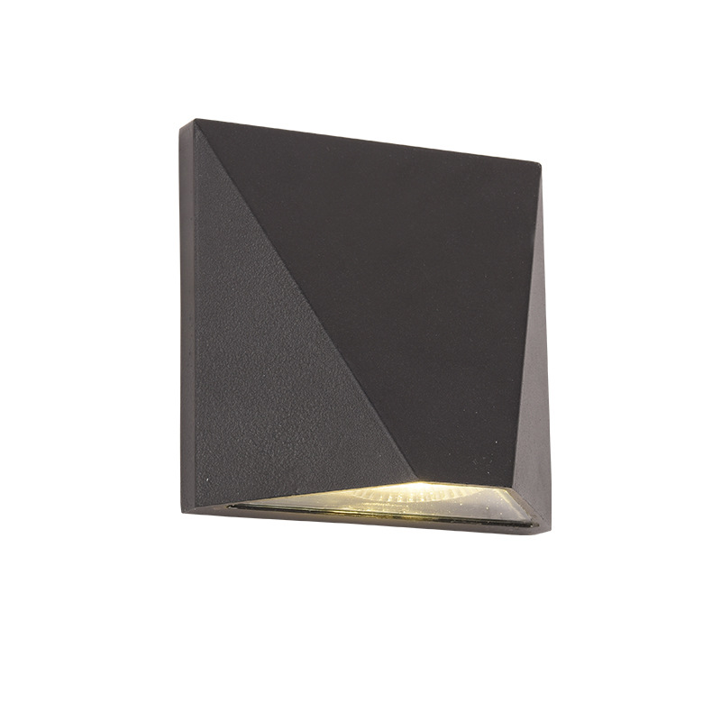 Square Wall Lamp Led outside Lights Black