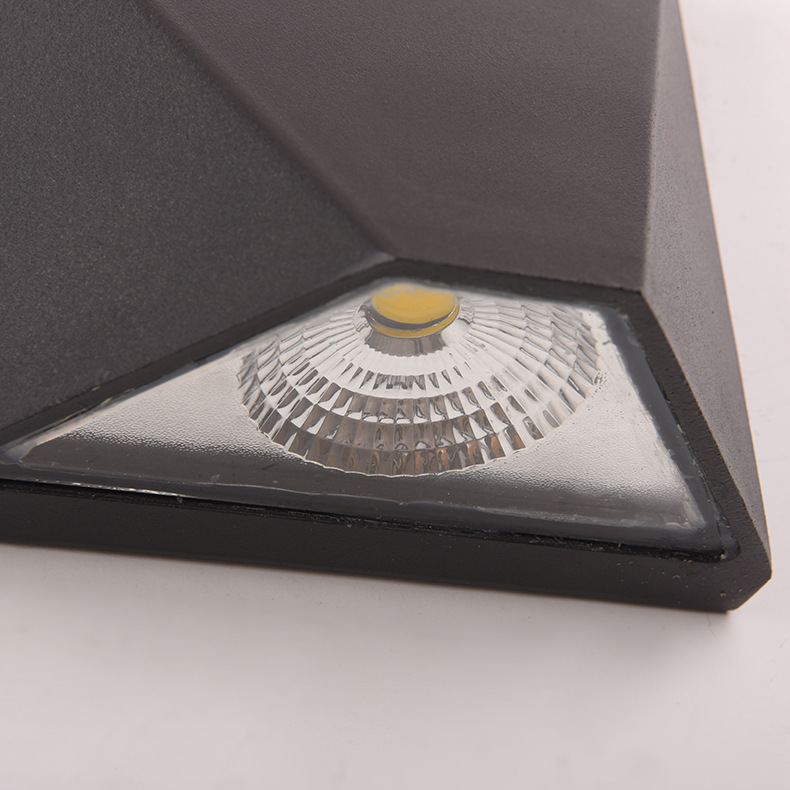 Square Wall Lamp Led outside Lights Black