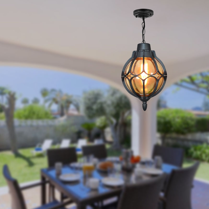 bronze outdoor pendant light