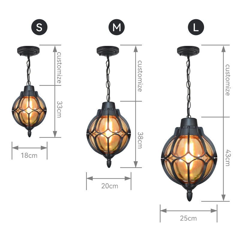 bronze outdoor pendant light