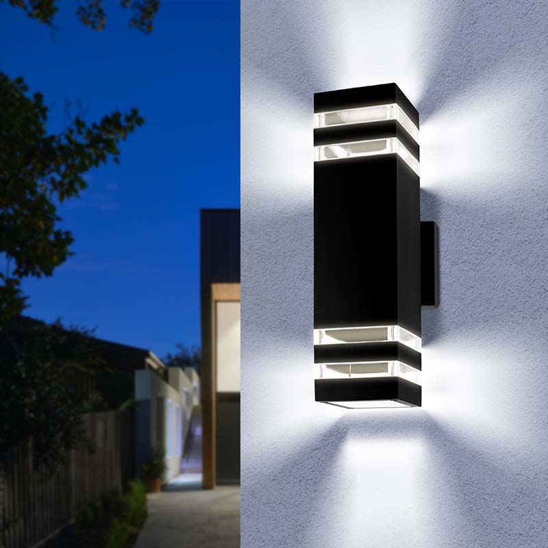 Black Motion Sensor Outdoor Wall Light