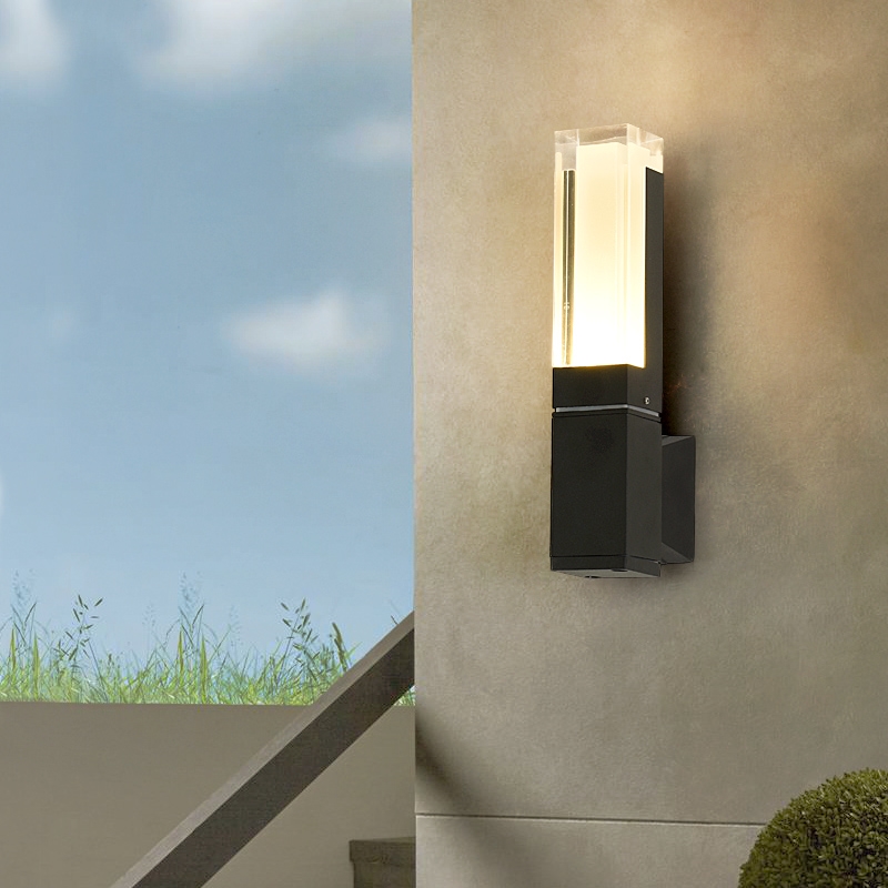 LED light outdoor lighting black exterior wall sconce