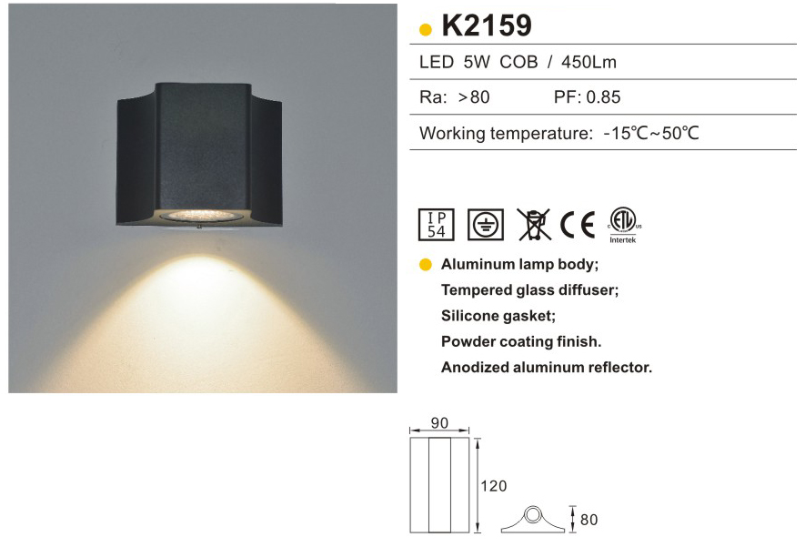 Led Exterior Wall Mounted Up Lights