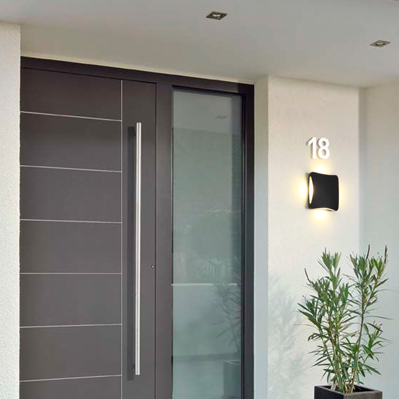 Black Square Outdoor Wall Lights 