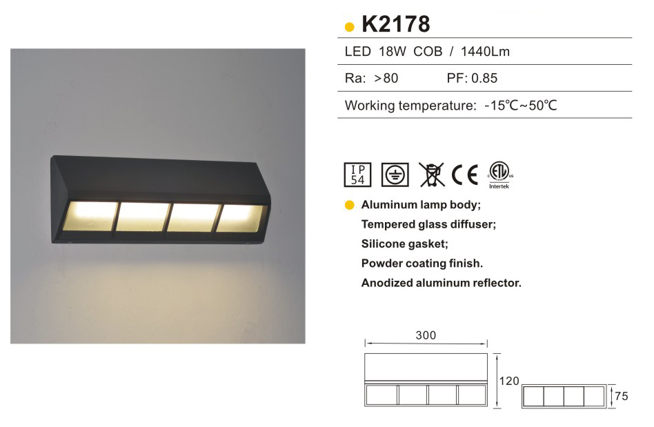 Wall Mounted Led Outdoor Down Lights