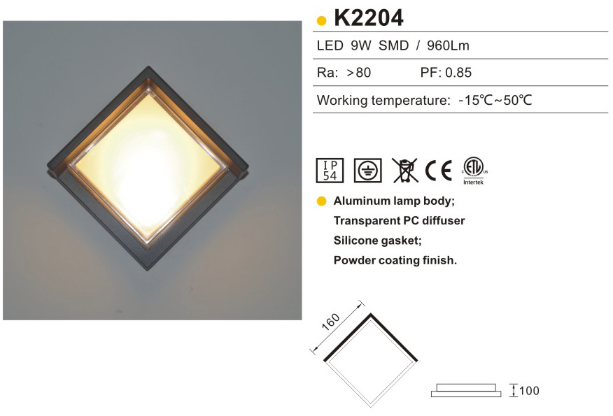 Led Wall Lamp for Outdoor
